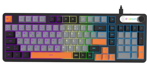QUANTUM GAMING Lumitech Membran IP98 19 Tuş Anti-Ghosting RGB Knob+Logo Ekran Kablolu Gaming Klavye - Klavye Mouse Setler ürünleri tekmarshop.com'da